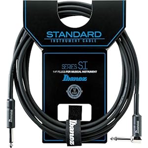 IBANEZ SI Serie (standaard) instrumentenkabel – rechte & schuine stekker – jack – jack, zwart – 3,05 m / 10 ft (SI10L)