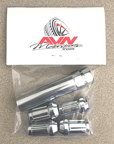 (4) 12x1.75 Chrome Closed Spline Locking Lug Nuts/Wheel Locks M12x1.75 + Spline Key image 4