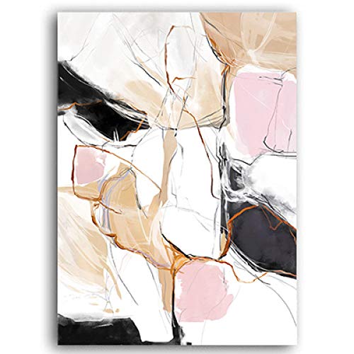 Art mural abstrait toile nordique pour habiller un grand mur vide sans surcharger le salon