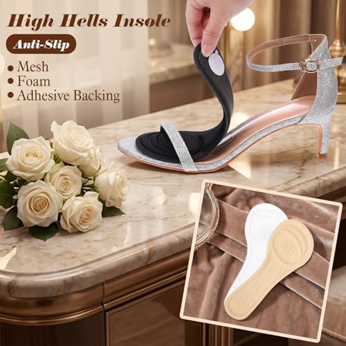 4 pares de plantillas para sandalias acolchonadas para mujer miniatura 2