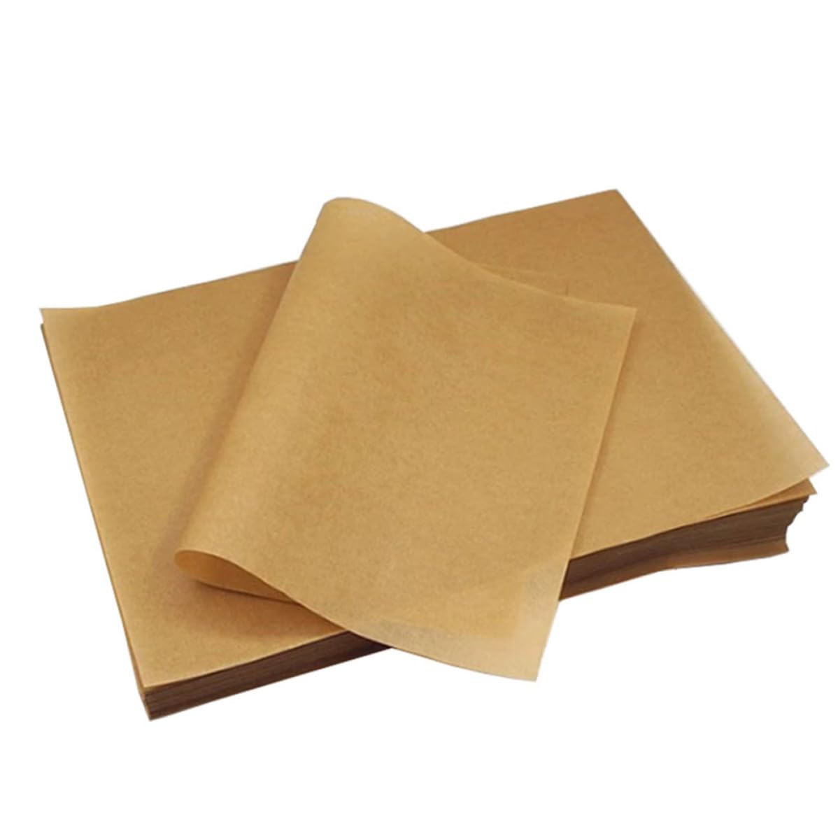 Papel de horno antiadherente que evita masas pegadas, 100 hojas kraft para bandejas limpias