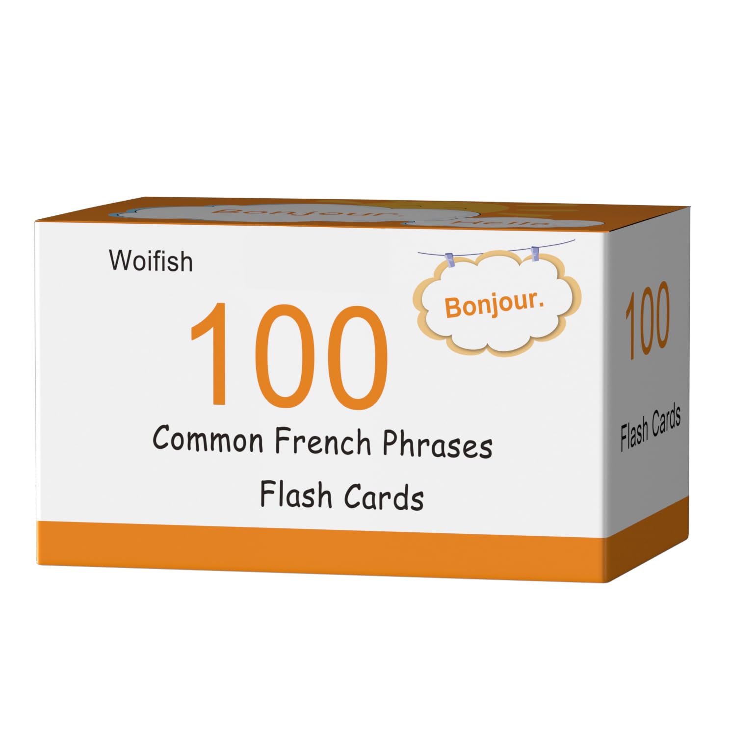 100 Essential French Phrases Flash Cards for Adults - Learn French Phrases for Beginners with Durable & Portable Flashcards- French Flashcards Simple