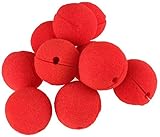 Durable and Attractive Red Foam Nose 10 Pieces 2In Clown Nose Comic Props for Mardi Gras Costume Carnival Parties Dress Up