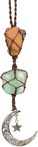 Dije colgante de estrella del 4 de julio para el Día de la Independencia, luna colgante, accesorios de cristal curativo, decoraciones de espejo Dije colgante de estrella del 4 de julio para el Día de la Independencia, luna colgante, accesorios de cristal curativo, decoraciones de espejo