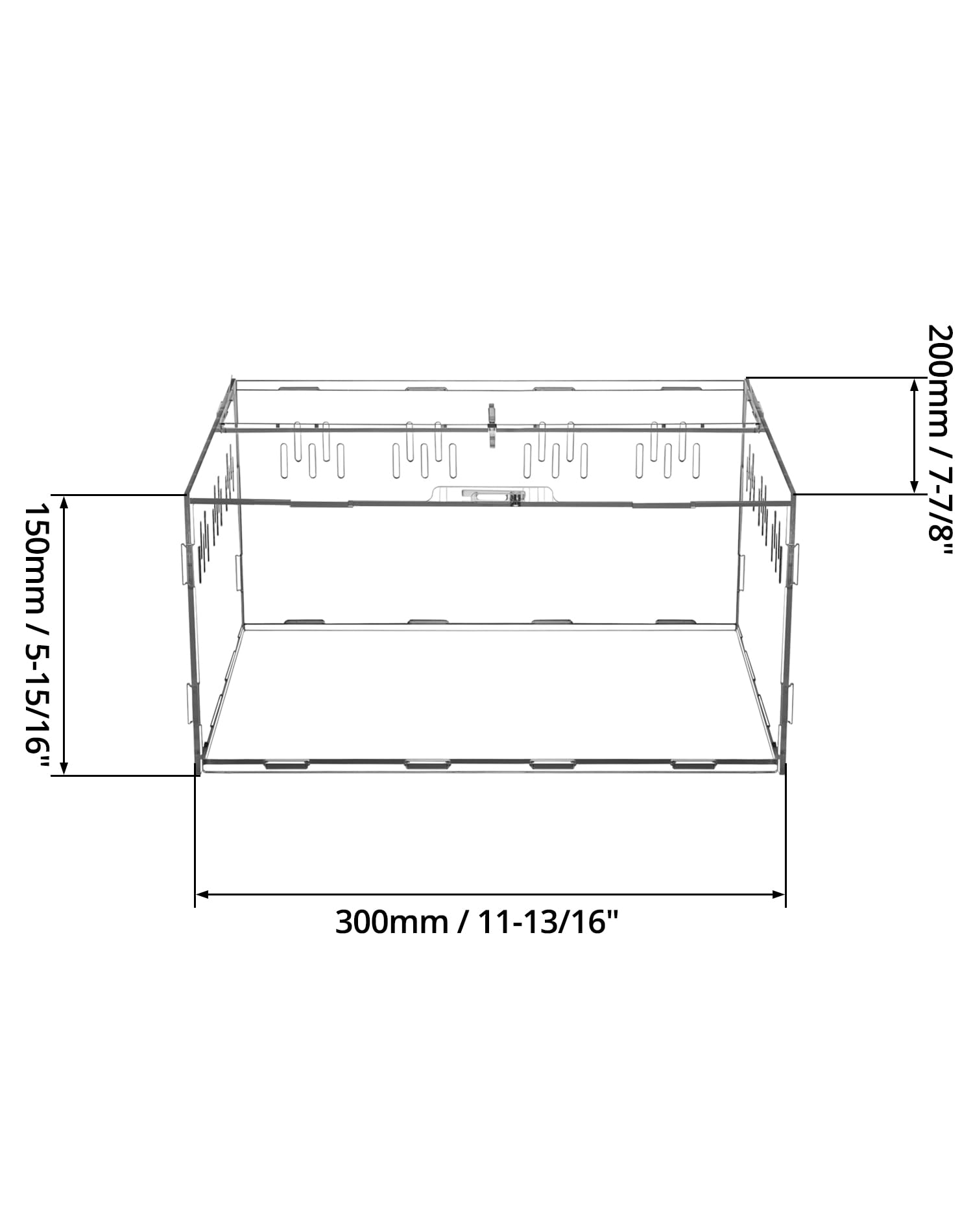 QWORK® pudełko do karmienia gadów z akrylu, pudełko do karmienia, 30x20x15cm dla modliszek, pająków, jaszczurek, ślimaków