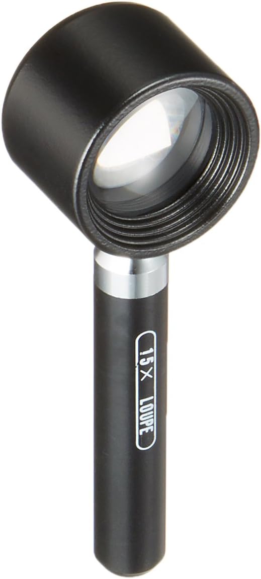 Shinwa Sokutei 75564 Loupe R-1 High Magnification with Handle, 15x, 0.7 inches (18 mm)