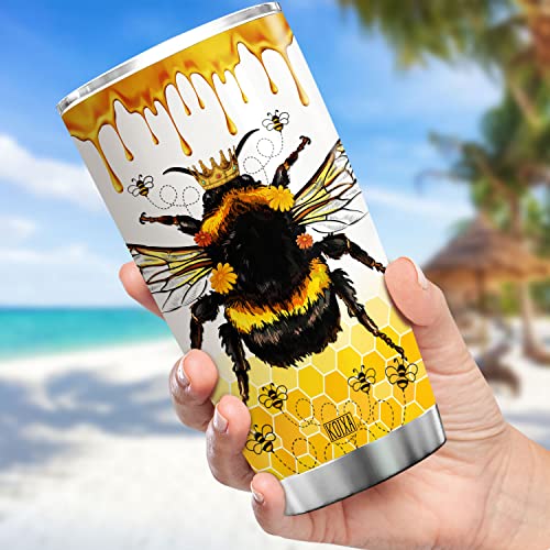 Koixa Bee Coffee Tumbler 20Oz Just A Girl Who Loves Bees Stainless Steel Travel Cup With Lid Family Christmas Present Ideas Insulated Mug Animal Print Bee Things For Girls Birthday #TOP3