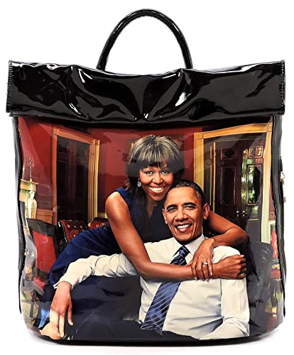 Image of Michelle Obama Magazine Cover Collage Backpack Womens Fashion Purse Handbag