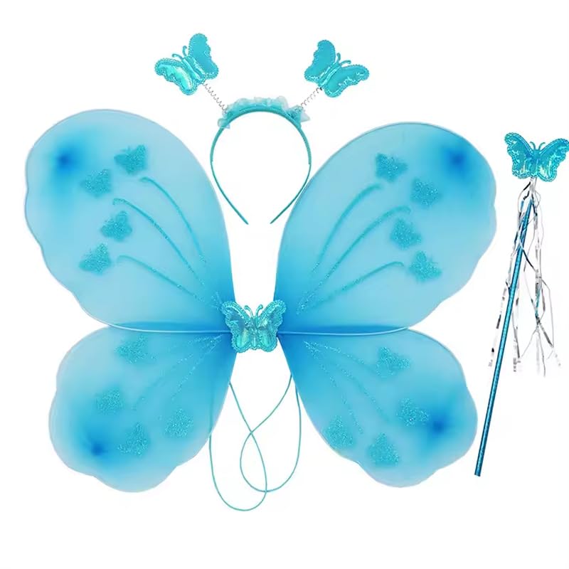 ABHINANDAN DECORS Girls Nylon Butterfly Fairy Angel Wing, Wand and Hairband for Baby Kid Birthday Occasions (Pink) - Single (B0D9ZFF261) Amazon Price History, Amazon Price Tracker