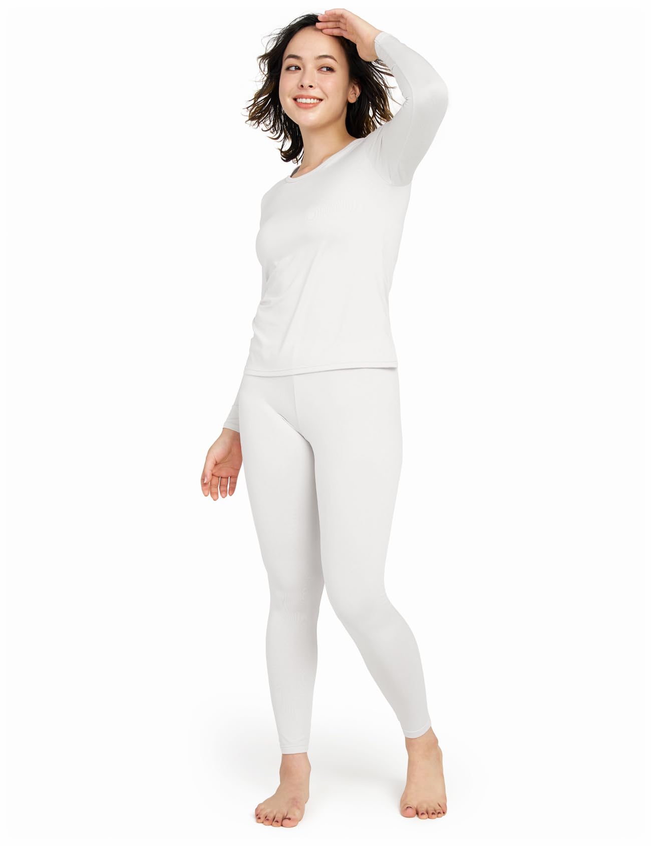 LAPASA Completo Termico Donna Fodera in Micropile Calore Base L17 - Abbigliamento Intimo Invernale Maglietta Pantaloni Calzamaglia Tuta Sci Trekking