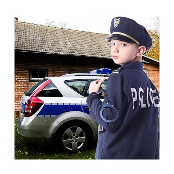 Handschellen Kinder 2pcs Handschelle Polizei Spielzeug Handschellen Kinder Metall Kinderhandschelle mit 4… – Bild 6