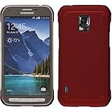 PhoneNatic Coque Rigide Compatible avec Samsung Galaxy S5 Active   gommée Rouge   Cover Cubierta Cover