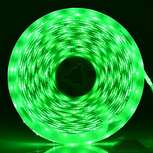 iNextStation Green LED Strip Light, 16ft/5M 2835 SMD 300 LEDs 12V Flexible Cuttable Waterproof LED Tape for Bedroom Kitchen Cabinet Wardrobe TV (No Power Supply/Plug)