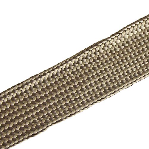 Titanium Fiberglass Heat Wrap Wire Shield Sleeve- 3/5" ID X 10' Adjustable Titanium Exhaust Heat Shield Spark Plug Wire Heat Shield Roll For Car&Auto Wire Loom Brake Line Cable line sleeve protection