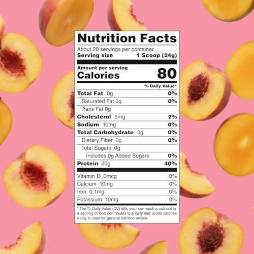 Image of Myprotein Clear Whey Isolate Protein Powder, 1.1 Lb (20 Servings) Peach Mango, 20g Protein per Serving, Naturally Flavored Drink Mix, Daily Protein Intake for Superior Performance