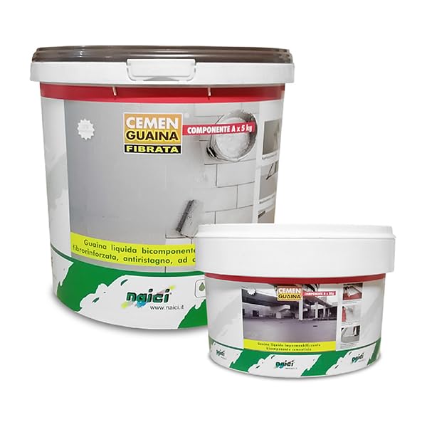 guaina liquida fibrorinforzata impermeabilizzante bicomp a+b CEMENGUAINA FIBRATA grigio scuro 5 kg