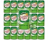Ginger Ale Mini Soda Cans, 7.5 oz Soft Drinks Bulk Snacks Pack, Small Refrigerator & Snack Pantry Drink 18 Count Beverage Kitchen Supplies