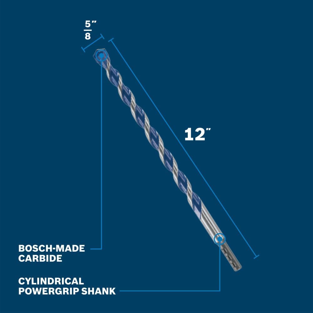 BLUE XTREME HAMMER DRILL BIT 3/4"X12"