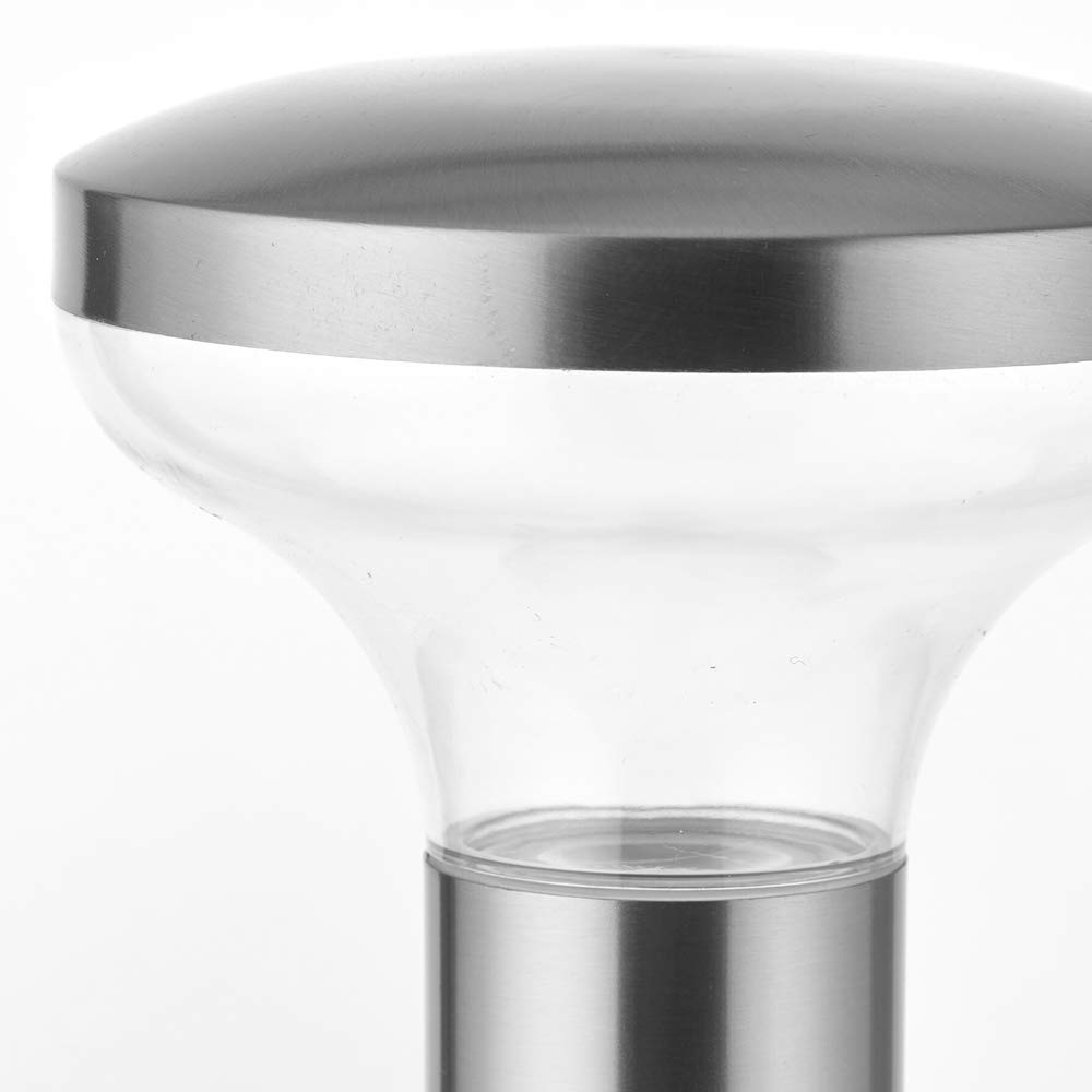 2 sztuki | 1 m zewnętrzna lampa słupkowa | słupek stalowy klasy morskiej | Nowoczesna metalowa lampa ogrodowa na podwórko | Patio, podjazdy i ścieżki | żarówka GU10 3,5 W | Zewnętrzny zestaw odporny na warunki atmosferyczne IP44
