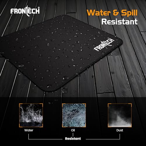Image of FRONTECH Premium Computer Mouse Pad - 260mm x 210mm x 3mm | Anti-Slip Rubber Base | Water-Resistant | Micro-Textured Surface with Stitched Edges (MSP-0061)
