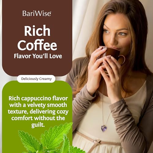 Image of BariWise Protein Hot Cappuccino Mix, Protein Coffee, 7ct (Original Flavor) | 15g Protein, 90 Calories, Low Sugar, 5g Net Carbs, Keto Friendly, Gluten Free, Instant Cappuccino Mix, Bariatric Must-Haves
