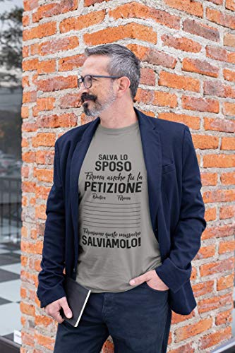 Ultrabasic Maglietta da Uomo Salva lo Sposo