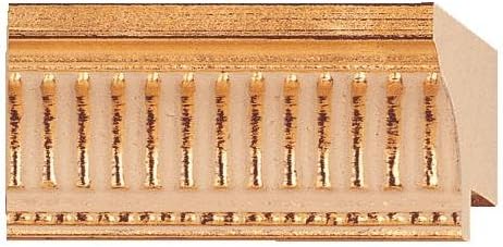 Picture Frame Moulding (Wood) 100ft Bundle - Ornate Gold Finish - 1" Width - 7/16" Rabbet Depth
