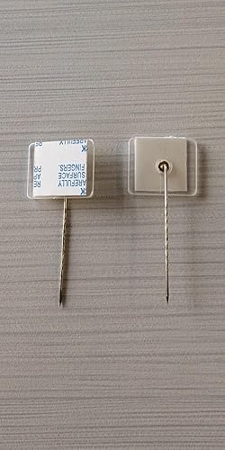 Miniatura 5 de Etiquetas para siesta de tela/cubículo para placa de identificación – Paquete de 20 pines de partición de tela duradera para muebles, letreros de