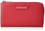  Armani Exchange Damen Pebble Pu Round Zip Wallet Geldbörse Rot (Royal Red)