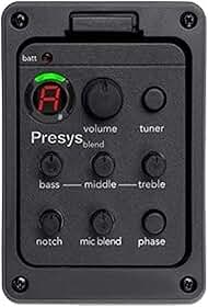 Captador Piezo Fishman 301, Sintonizador EQ de Pré-Amplificador de Violão