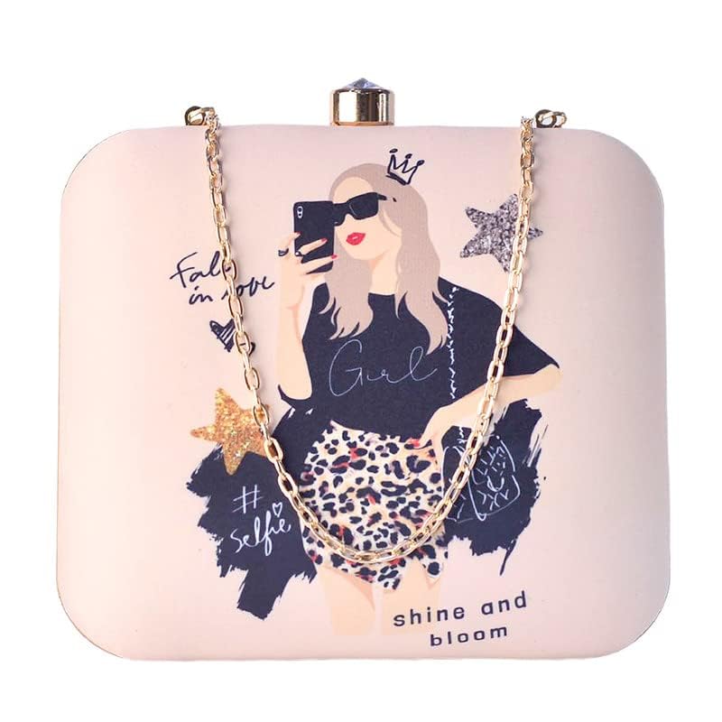 Artklim Fashionista Printed Clutch Bag For Women With Detachable Strap (B09XR65FWZ) Amazon Price History, Amazon Price Tracker