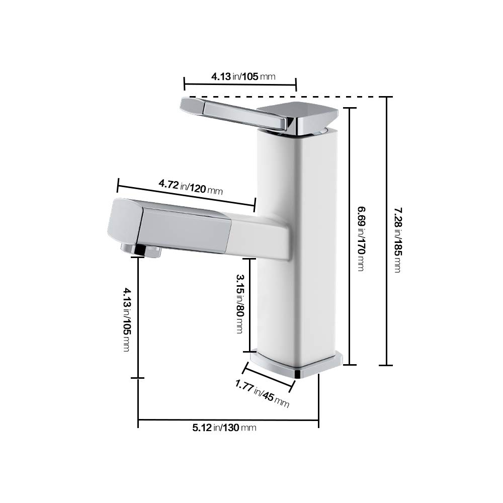Buy KAIYING Bathroom Sink Faucet with Pull Out Sprayer, Single Handle