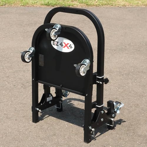 Image of EZ4X4 2-Door Black Rolling Storage Cart Foldable Rack fits JL JK TJ YJ Patented