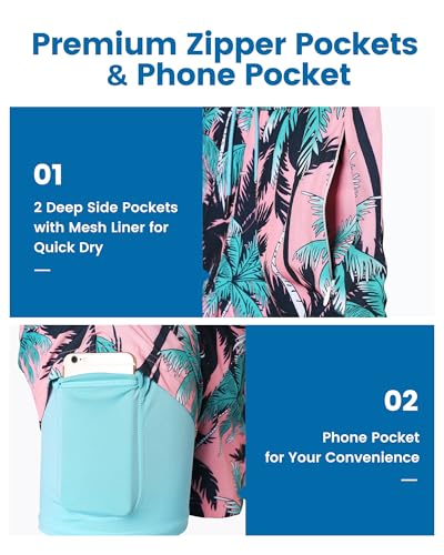 Image of maamgic 2 in 1 Mens Swim Trunks 7 Inch Swim Shorts Swim Suits Board Shorts