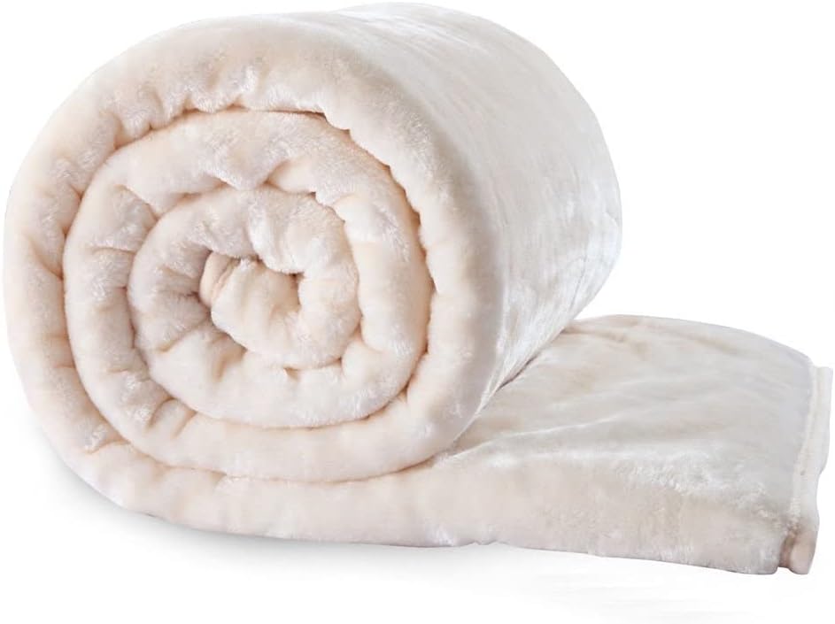 EGYPTO Fleece Blanket Single Luxury Faux Fur Throws for Sofas & Bed Anti Allergy Warm