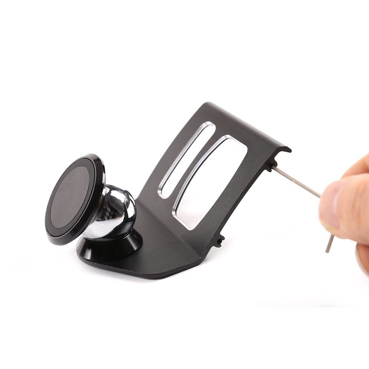Garniture de support de téléphone portable en alliage d'aluminium pour série 5 6 F11 F10 F07 F13 5 GT 2010-2017 Noir