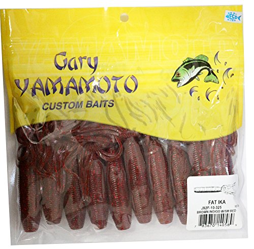 スミス(SMITH LTD) ワーム ゲーリーヤマモト ファット イカ 100mm 約12g ブラウンインディゴ/レッドフレーク #325 ルアー
