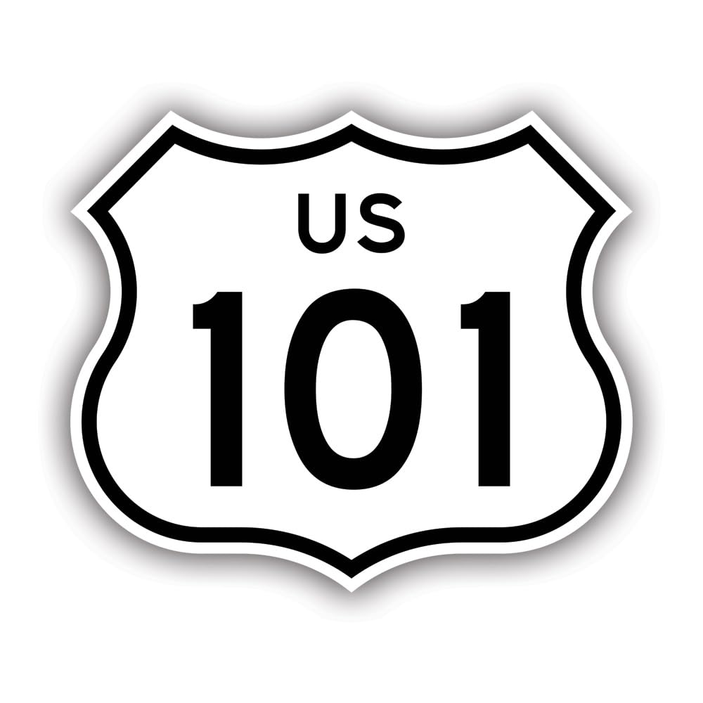 Amazon.com - US Highway 101 Sign Sticker Decal - Self Adhesive Vinyl ...