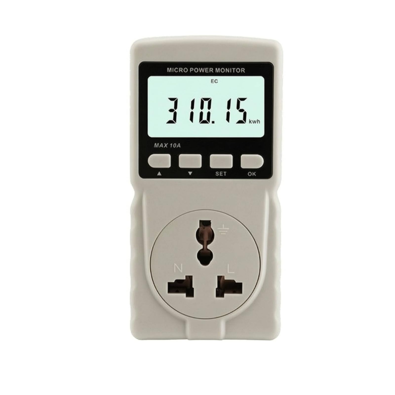 Misuratore di Energia con Presa Compatto