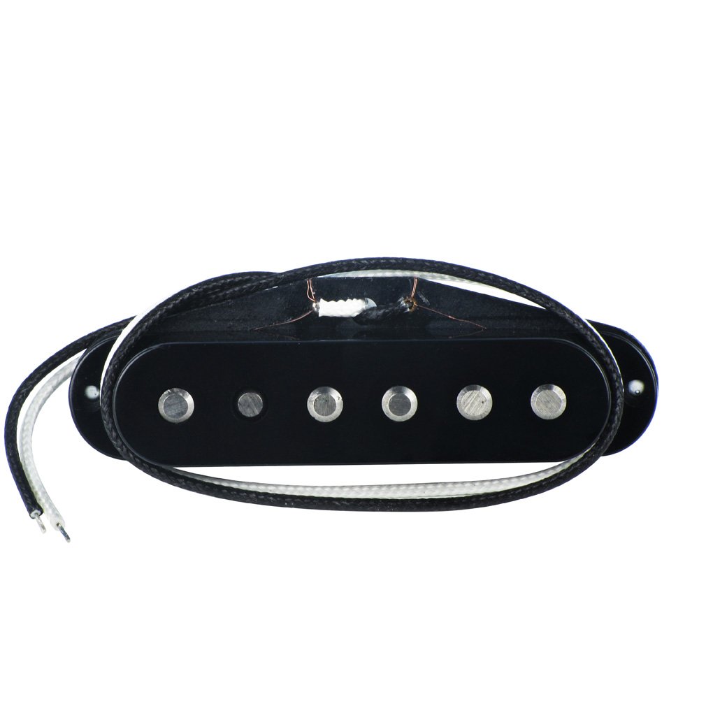 FLEOR Alnico Micros à bobine simple 5 cous/milieu en fibre avec plaque décalée et micro Humbucker double bobine pour guitare électrique style STcaster, noir