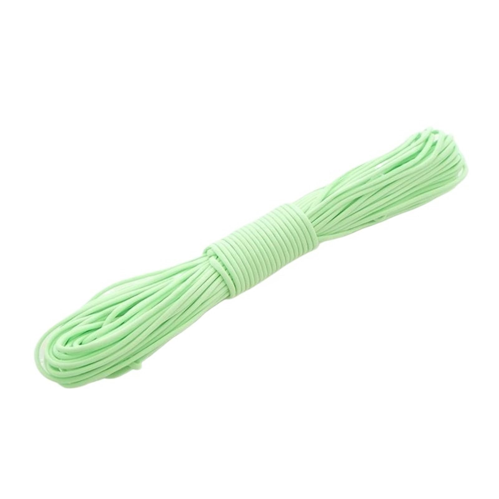 Paracord Paracord Rope 9-Core 550 Luminous 4mm Parachute Cord for Nighttime Outdoor Utility Camping Tent(Glow Green,31m)