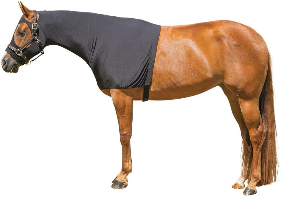 Dura-Tech Pull-On Horse Slicker Hood | Lightweight 4 Way Stretch Lycra | Ideal for Spring and Summer | Fleece Lined Nose for Comfort | Large Eye Holes for Secure Fit