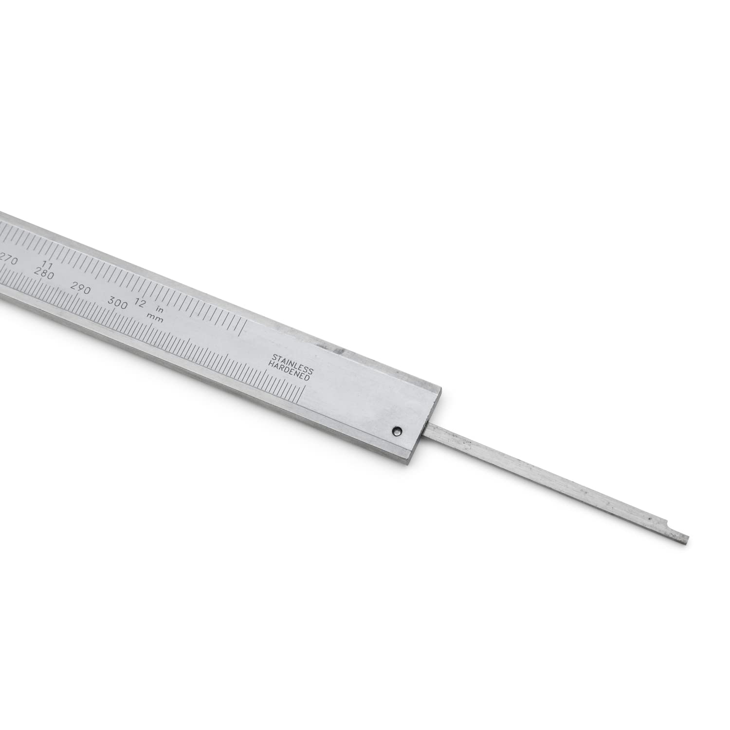 WIKISTORE CALIBRO PROFESSIONALE MONOBLOCCO 300 mm, Calibro ventesimale da 30 cm con becchi da 60 mm, Calibro acciaio bloccaggio a vite, Lettura 0,05 MM / 1/128, Attrezzo da lavoro preciso