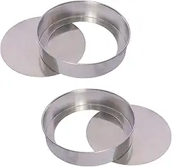 Jogo 2 Formas Fundo Falso Removível Nº 20 Em Alumínio Assadeira Com Fundo Removível Para Padarias Confeitarias Bolos Caseiros