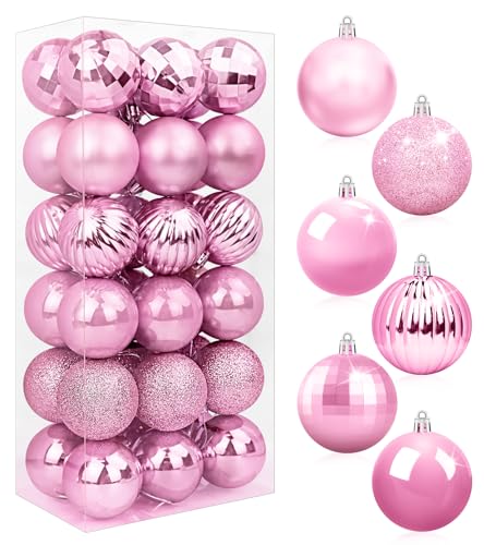 BLAZOR Weihnachtskugeln Set I 36 Christbaum-Kugeln Kunststoff I...