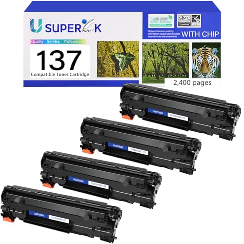 Image of USUPERINK CRG137 Toner Cartridge Compatible Replacement for Canon 137 | CRG137 Work with ImageClass D570 MF232w MF242dw MF247dw MF240 MF212w MF216n MF227dw MF236n MF217w Printer (Black,4-Pack)