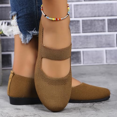 Women's Solid Color Dance Shoes, Casual Comfortable Slip-on Flat for Daily Footwear, Breathable Ballet for Women & Girls, Fall Outfits, Fall Freshness, Comfort Walking Plus Size Shoes2