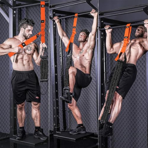 Proberos® Pull up Assist Band Resistance, Band with Foot Loop, Adjustable Anti Snap Chin Assistance, Elastic Resistance Band, resistance band for Home Gym Strength Training, Up to 440 lbs Assistance 7 517g