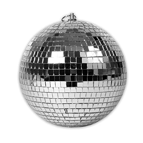Bola espejada premium de 8 pulgadas, color plata miniatura 1