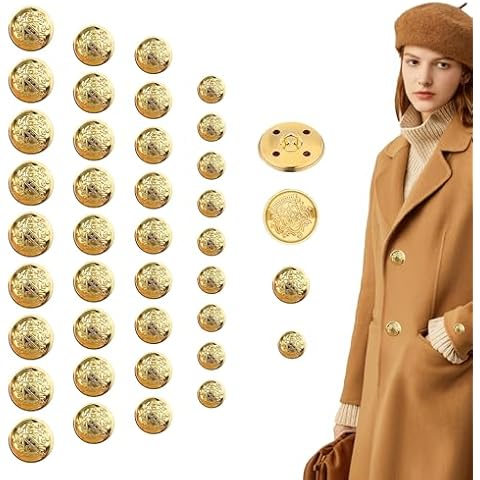 40 Pcs Gold Blazer Button Set Cover